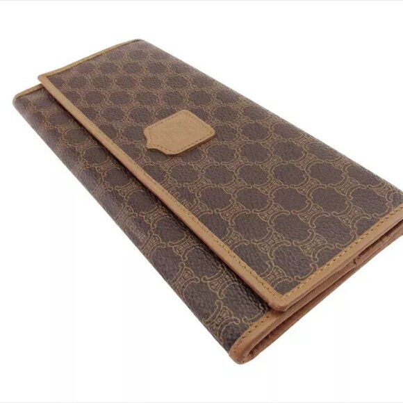 Celine long wallet macadam beige PVC x leather Authentic USED - Picture 4 of 11